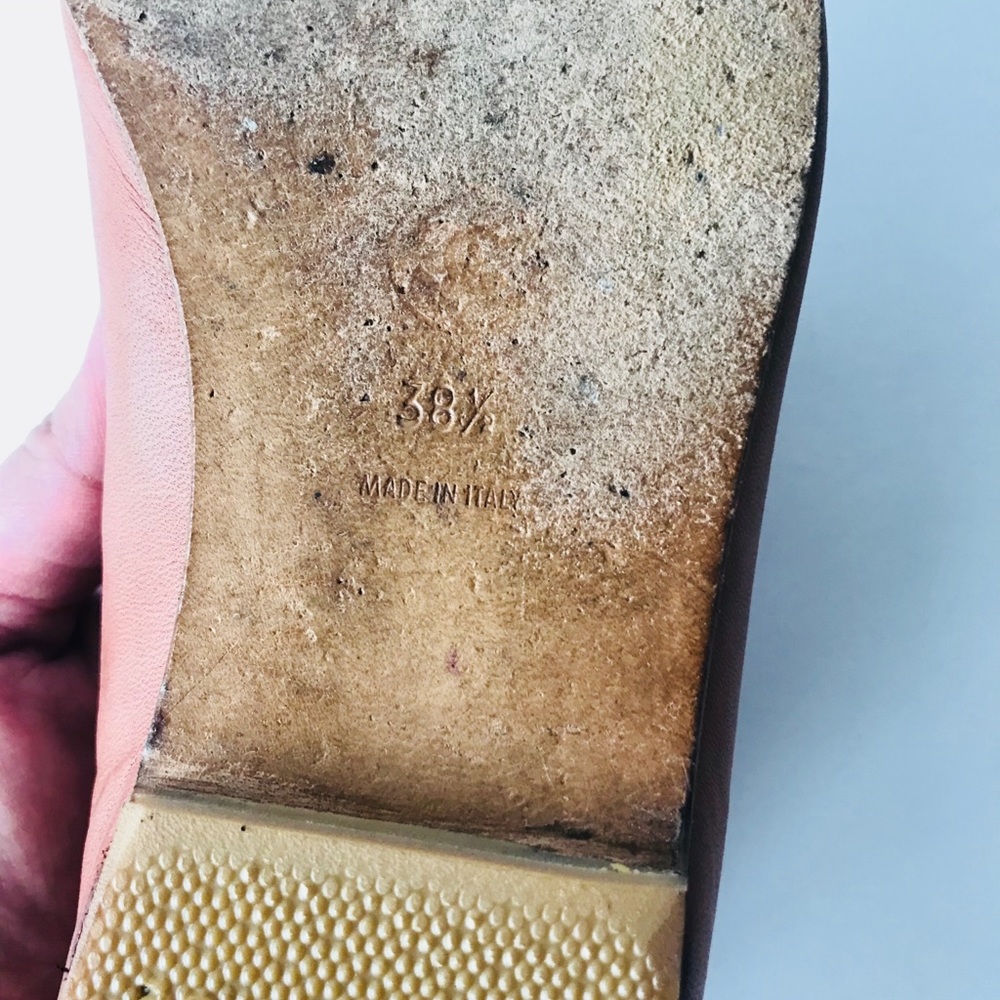CHANEL Red Brown Leather Loafers Size 38.5 - Picture 8 of 8